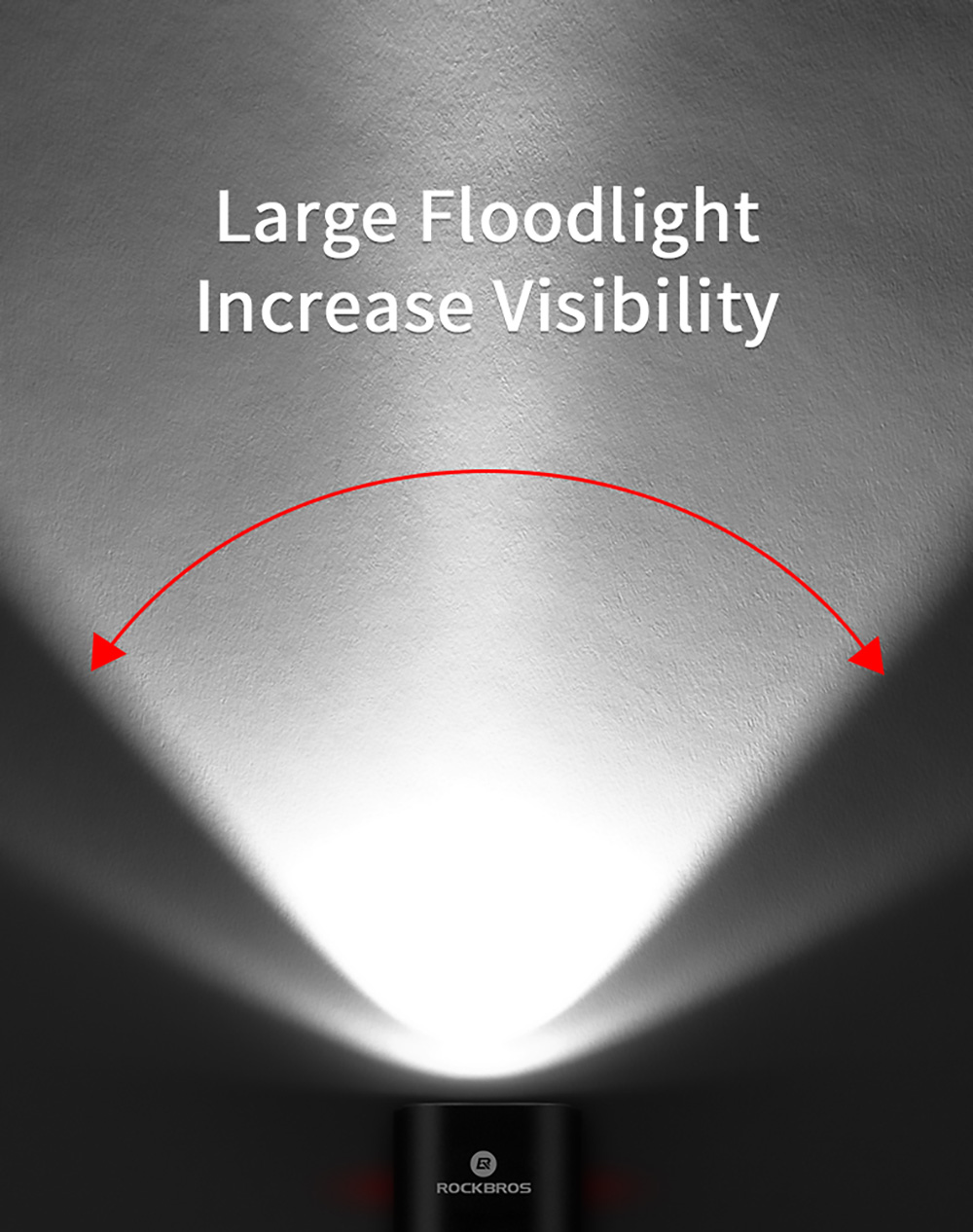 ROCKBROS Bicycle Light 600 Lumen 2600mAh Bike Headlight 5 Lightning Modes 200m Long Shot - Black and Blue Gradient