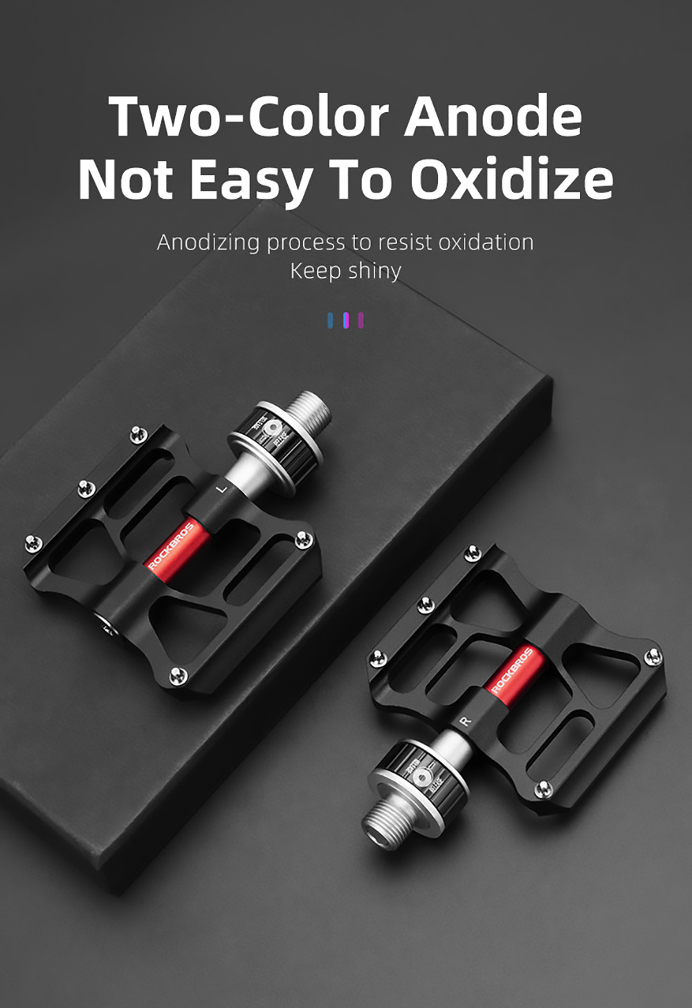 ROCKBROS Bicycle Pedals Quick Release CNC Rainproof Seal Bearing 6.1cm Widened Non-slip Chrome Molybdenum Bike Pedal 9 ROCKBROS Bicycle Pedals Quick Release CNC Rainproof Seal Bearing 6.1cm Widened Non-slip Chrome Molybdenum Bike Pedal