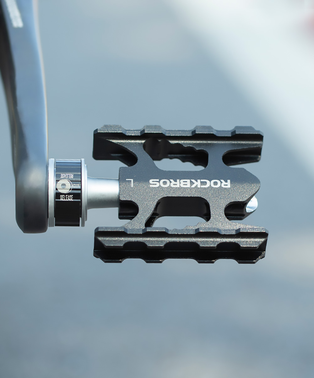 ROCKBROS Bicycle Pedals Quick Release CNC Rainproof Seal Bearing 6.1cm Widened Non-slip Chrome Molybdenum Bike Pedal 18 ROCKBROS Bicycle Pedals Quick Release CNC Rainproof Seal Bearing 6.1cm Widened Non-slip Chrome Molybdenum Bike Pedal