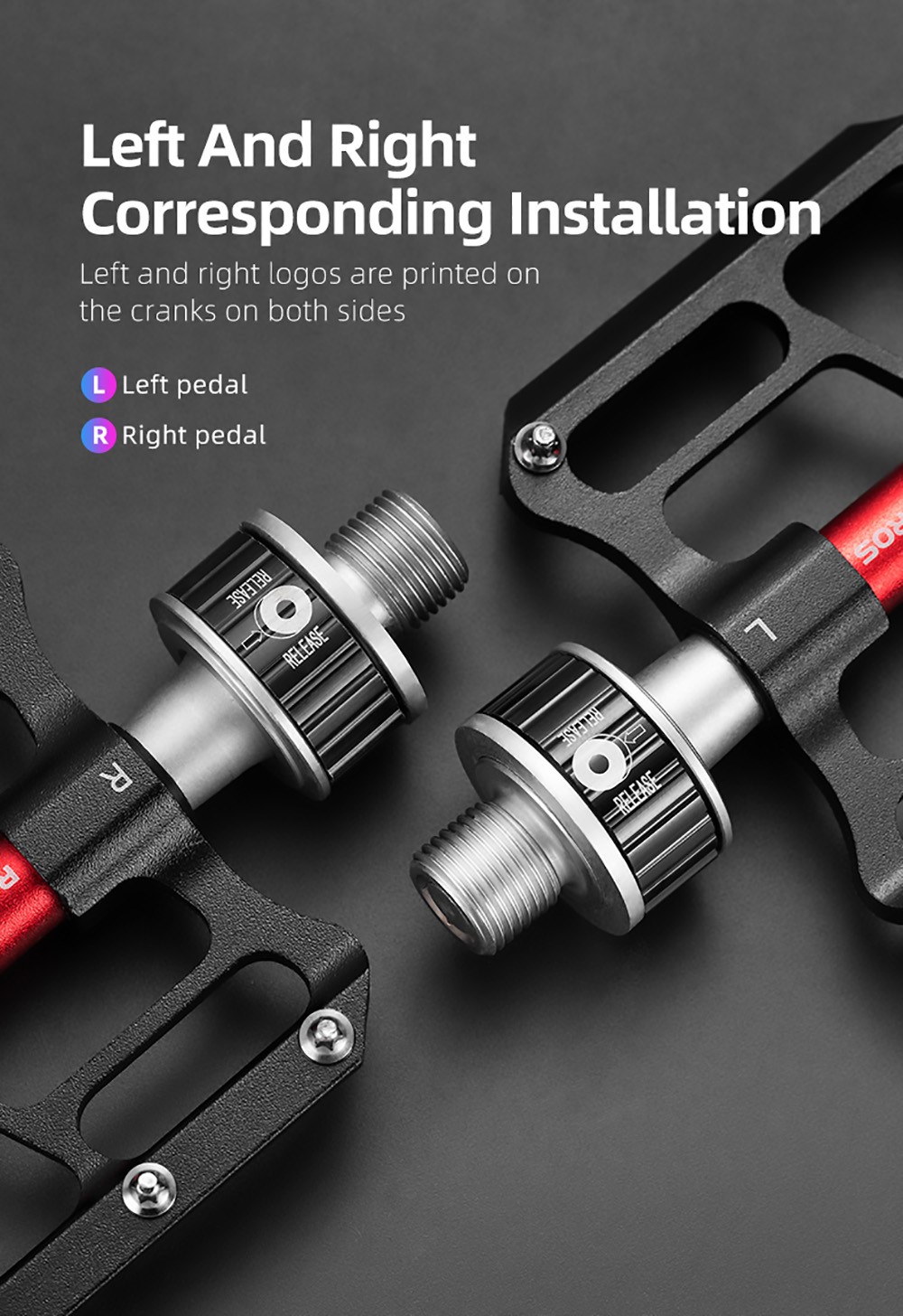 ROCKBROS Bicycle Pedals Quick Release CNC Rainproof Seal Bearing 6.1cm Widened Non-slip Chrome Molybdenum Bike Pedal 12 ROCKBROS Bicycle Pedals Quick Release CNC Rainproof Seal Bearing 6.1cm Widened Non-slip Chrome Molybdenum Bike Pedal