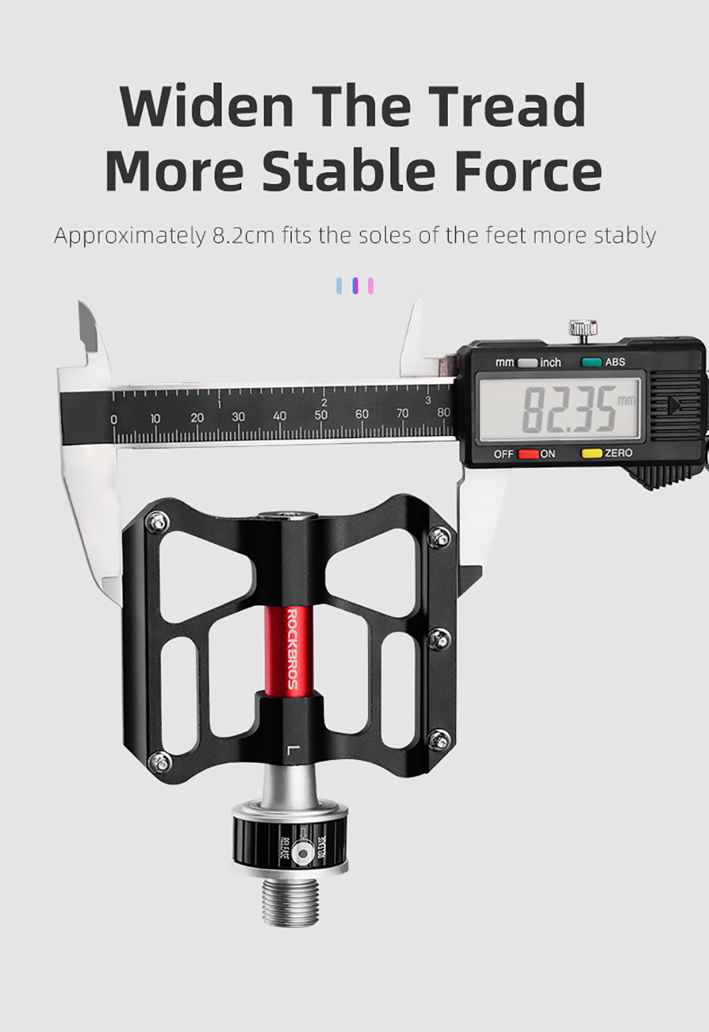 ROCKBROS Bicycle Pedals Quick Release CNC Rainproof Seal Bearing 6.1cm Widened Non-slip Chrome Molybdenum Bike Pedal 14 ROCKBROS Bicycle Pedals Quick Release CNC Rainproof Seal Bearing 6.1cm Widened Non-slip Chrome Molybdenum Bike Pedal