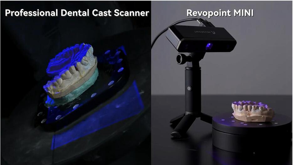Revopoint MINI 3D Scanner, 0.02mm Precision, High Resolution Blue Light, 0.05mm Point Distance, 10fps Scan Speed - UK