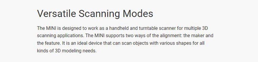 Revopoint MINI 3D Scanner, 0.02mm Precision, High Resolution Blue Light, 0.05mm Point Distance, 10fps Scan Speed - UK