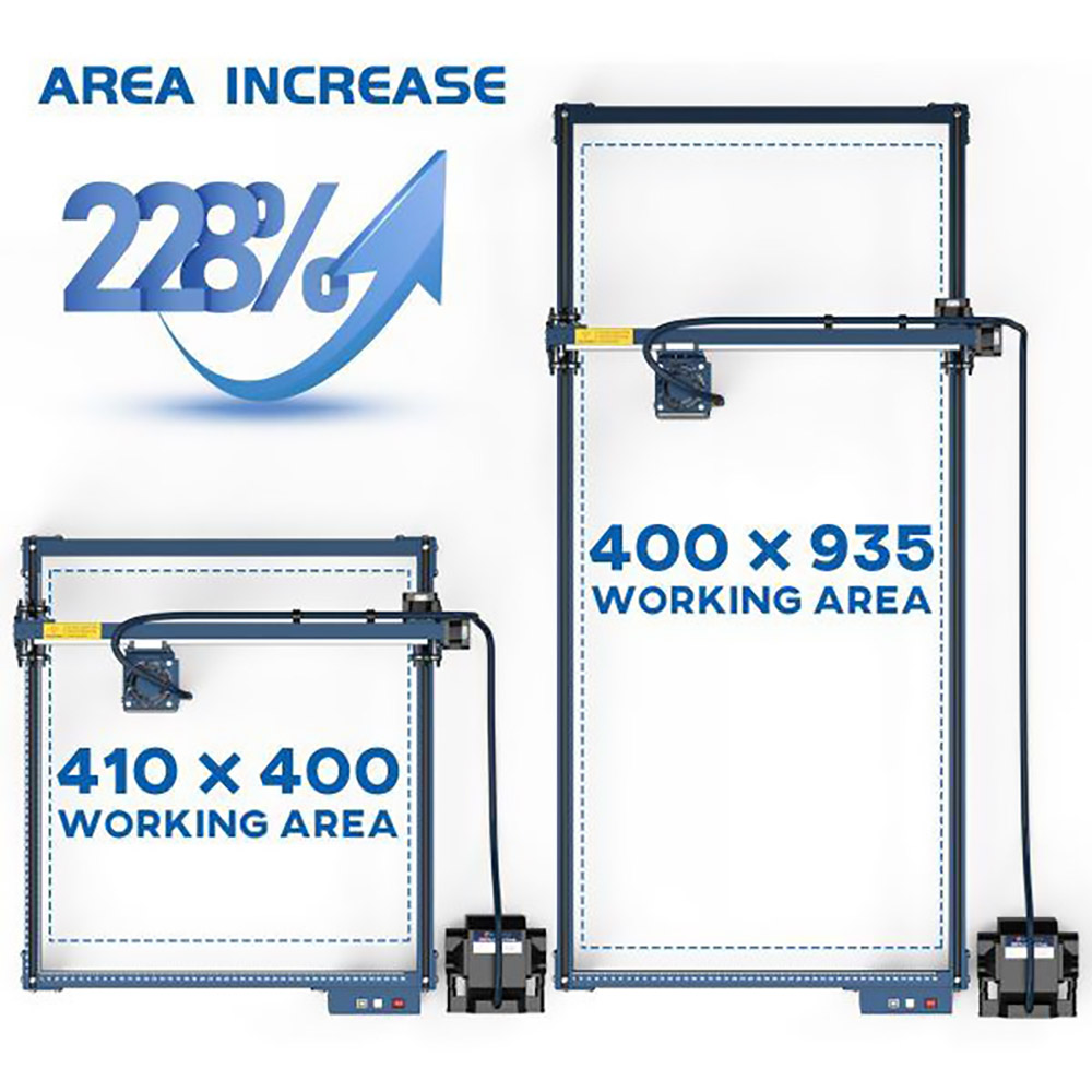 SCULPFUN S30 Series Engraving Area Expansion Kit, 400x935mm