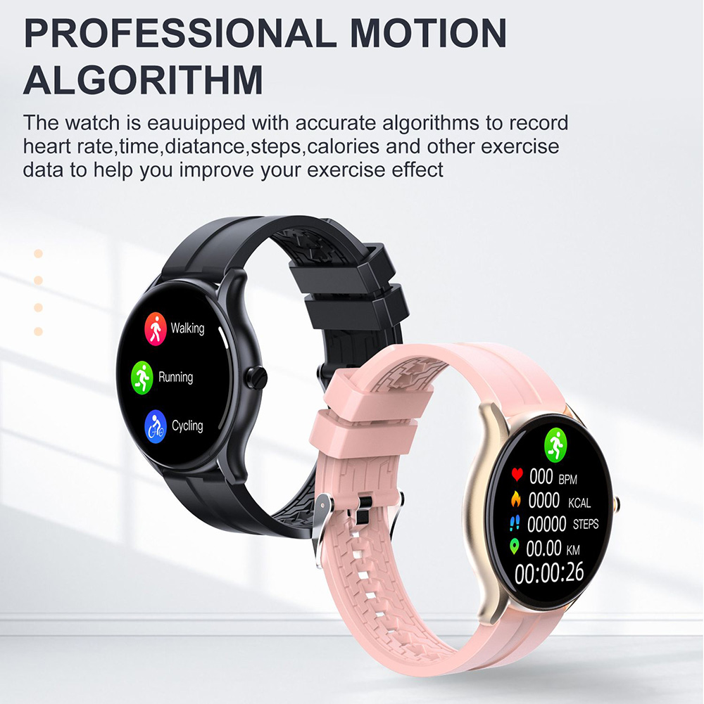 SENBONO MAX9 Smartwatch 1.32'' Full Touch Screen Sport Fitness Bracelet 15 Sports Modes Real-time Heart Monitor - Black