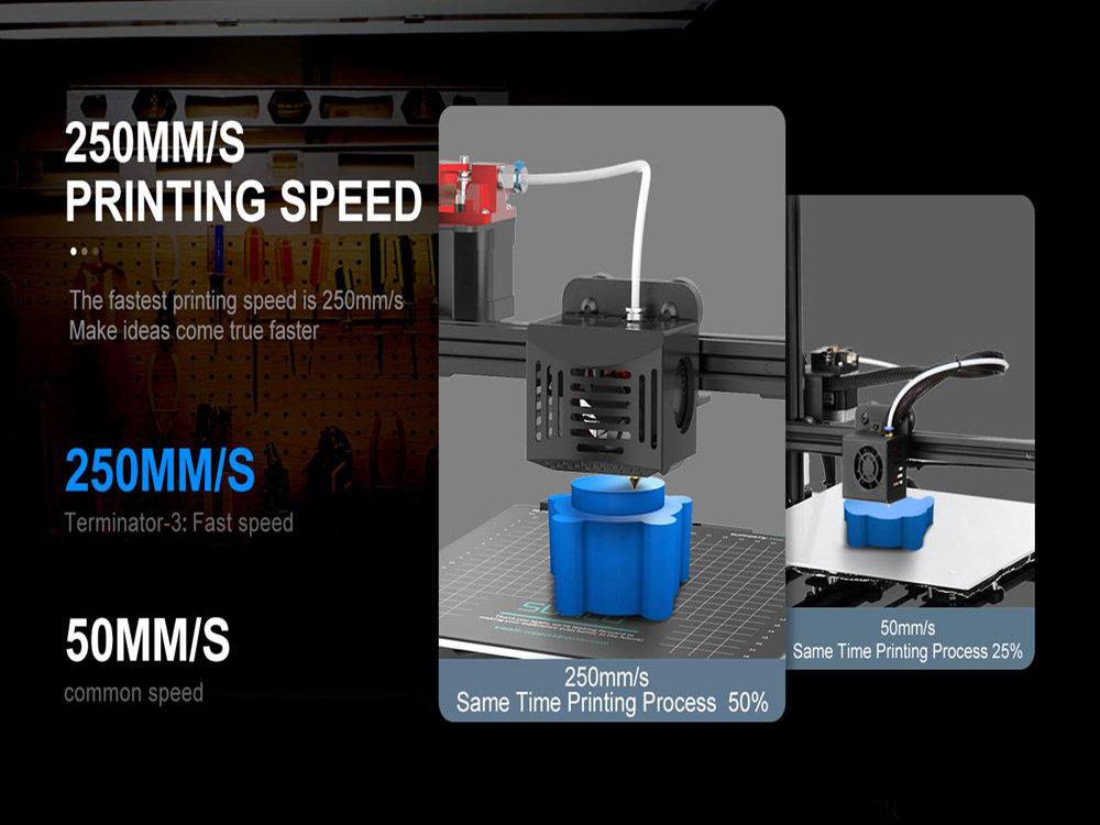 SUNLU 3D Printer Terminator 3 Fast Printing FDM 3D Printer, Up to 250mm/s, 32bit - UK