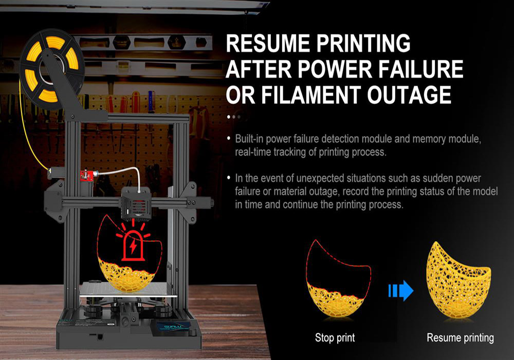 SUNLU 3D Printer Terminator 3 Fast Printing FDM 3D Printer, Up to 250mm/s, 32bit - UK