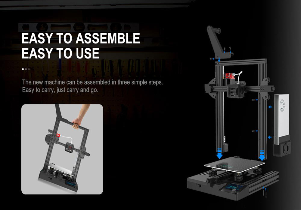 SUNLU 3D Printer Terminator 3 Fast Printing FDM 3D Printer, Up to 250mm/s, 32bit - UK