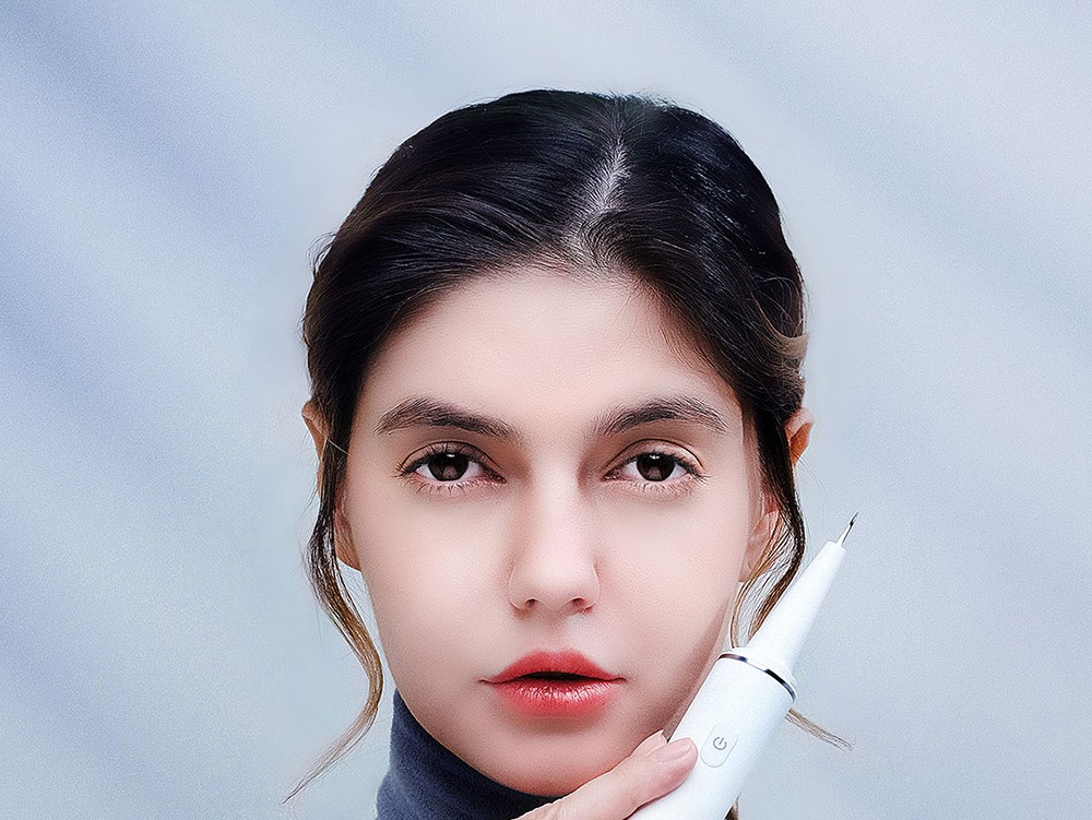 SUNUO T11 Pro Visual Electric Ultrasonic Dental Scaler, Calculus Tartar Remover Tooth Whitener, Smart App, 500W HD Endoscope - Blue