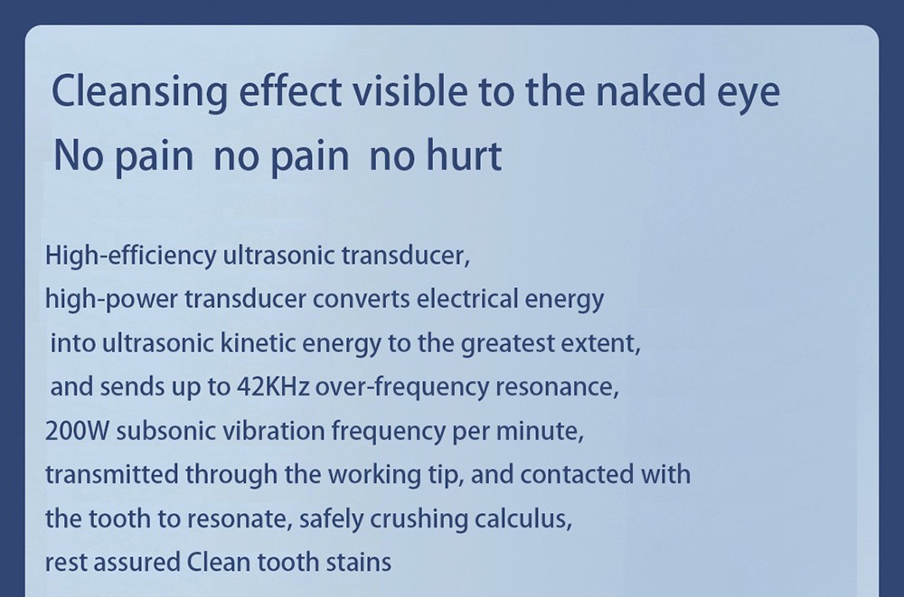 SUNUO T11 Pro Visual Electric Ultrasonic Dental Scaler, Calculus Tartar Remover Tooth Whitener, Smart App, 500W HD Endoscope - Blue