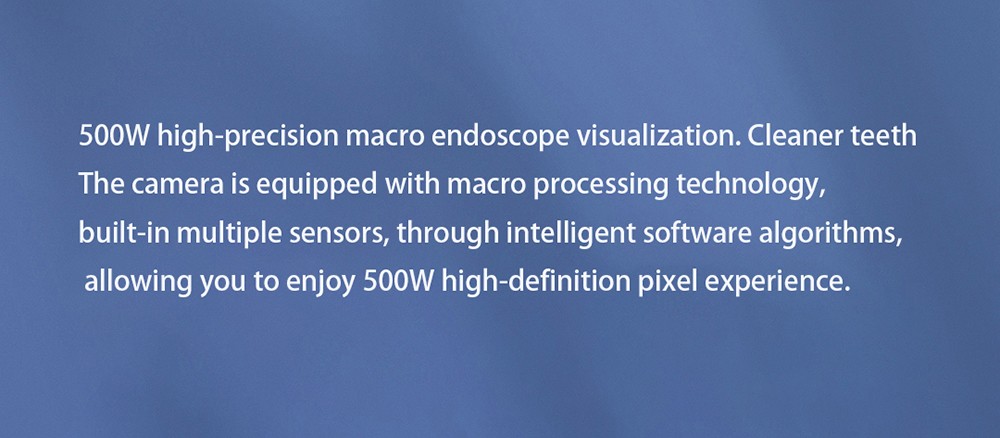 SUNUO T11 Pro Visual Electric Ultrasonic Dental Scaler, Calculus Tartar Remover Tooth Whitener, Smart App, 500W HD Endoscope - Blue