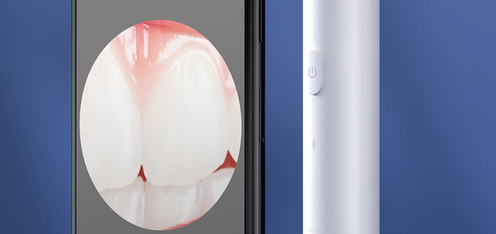 SUNUO T11 Pro Visual Electric Ultrasonic Dental Scaler, Calculus Tartar Remover Tooth Whitener, Smart App, 500W HD Endoscope - Blue