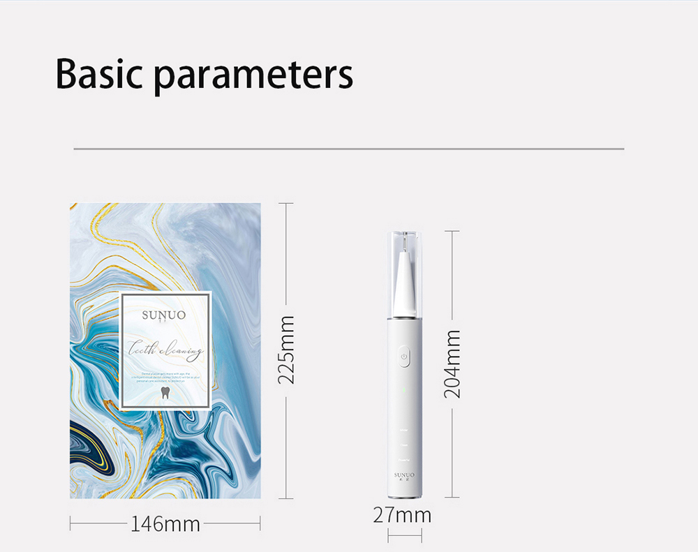 SUNUO T11 Pro Visual Electric Ultrasonic Dental Scaler Blue