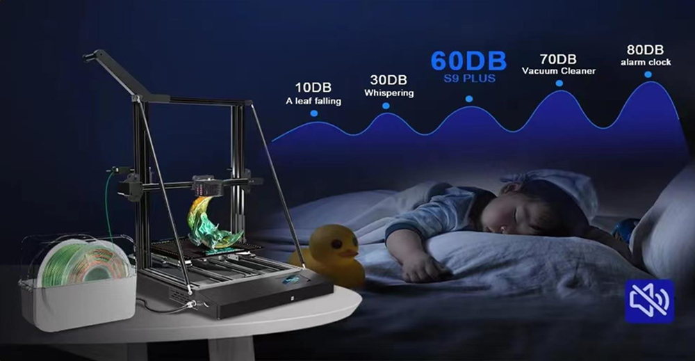 Sunlu Upgraded S9 Plus Large Size FDM 3D Printer with FilaDryer S1 up to 31*31*40 Printing Size Auto-leveling - UK
