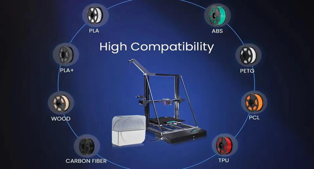 Sunlu Upgraded S9 Plus Large Size FDM 3D Printer with FilaDryer S1 up to 31*31*40 Printing Size Auto-leveling - UK