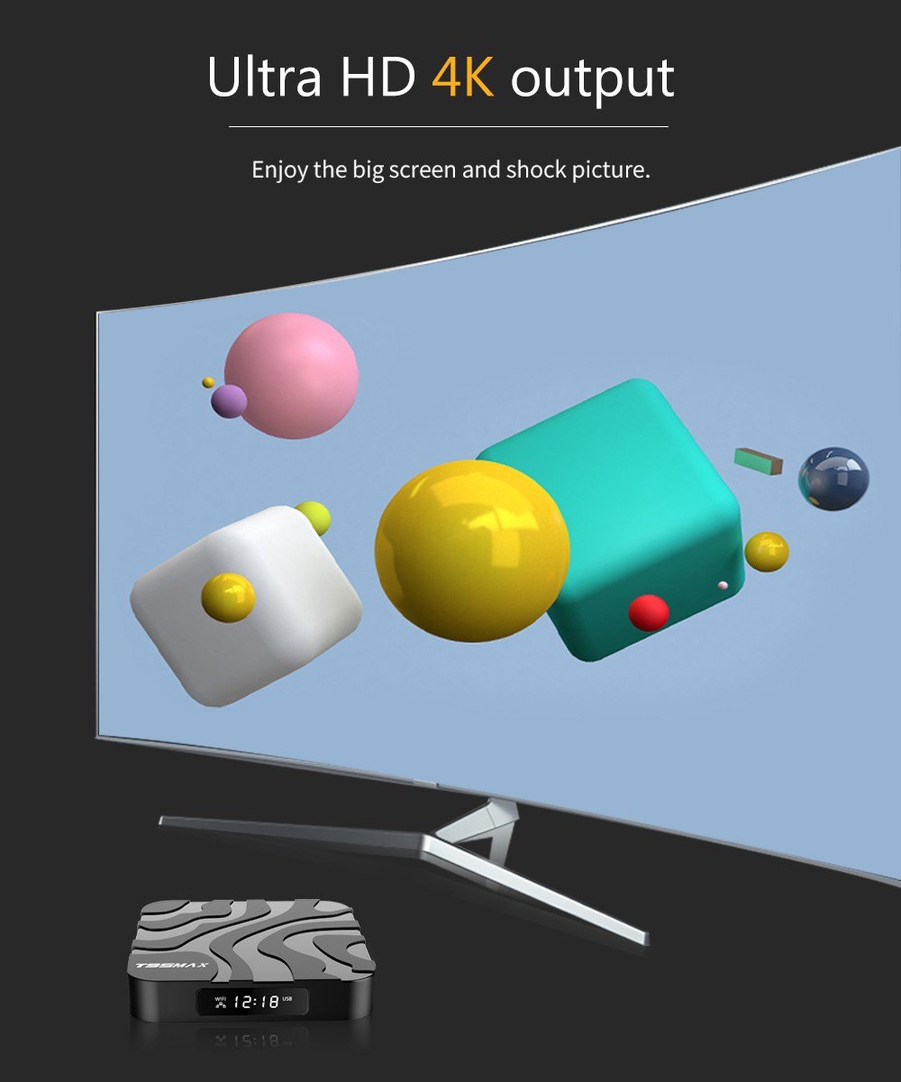 T95 MAX TV BOX Android 12 Allwinner H618 2GB RAM 16GB ROM 2.4G+5G WIFI Bluetooth 5.0 - EU