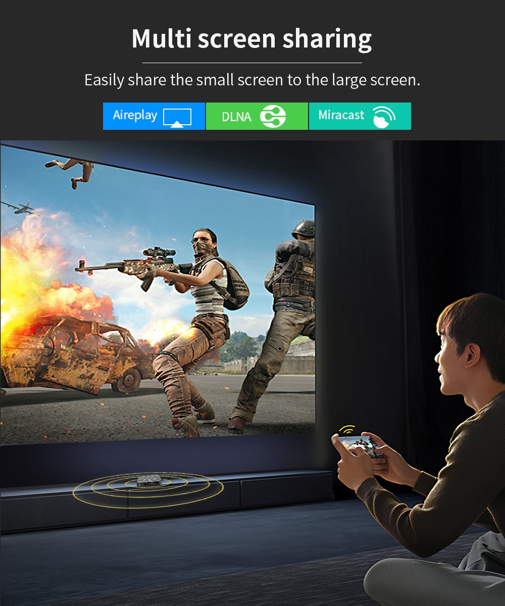 T95 MAX TV BOX Android 12 Allwinner H618 4GB RAM 32GB ROM 2.4G+5G WIFI Bluetooth 5.0 - EU