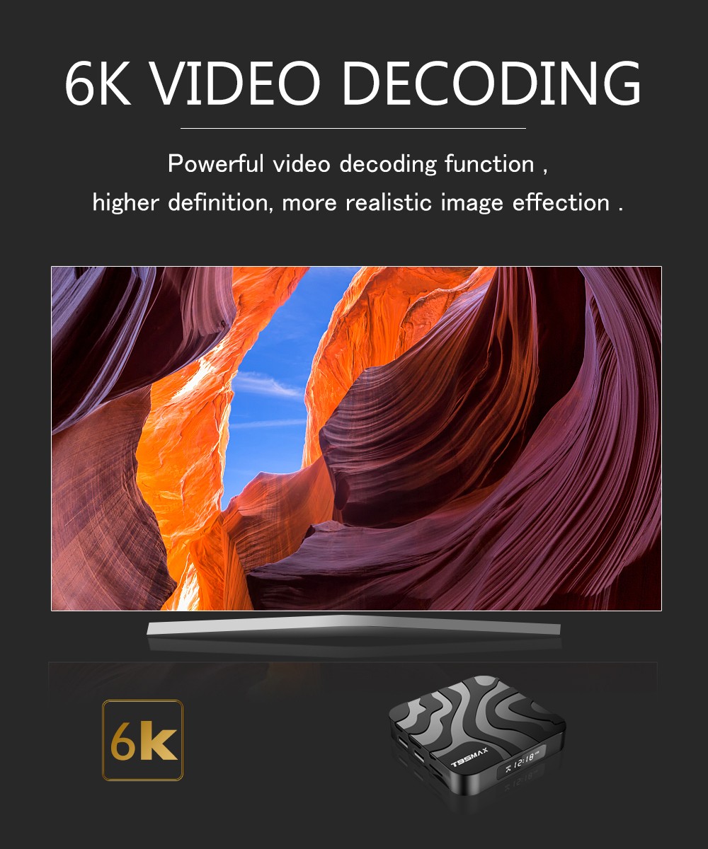 T95 MAX TV BOX Android 12 Allwinner H618 4GB RAM 32GB ROM 2.4G+5G WIFI Bluetooth 5.0 - US 17 T95 MAX TV BOX Android 12 Allwinner H618 4GB RAM 32GB ROM 2.4G+5G WIFI Bluetooth 5.0 - US