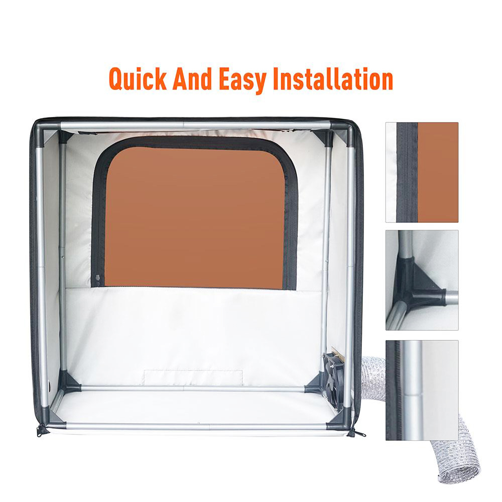 TEVOUP ACMER R10 Foldable Laser Engraver Enclosure With Air Outlet, Fireproof, Dustproof, 700*700*350mm 16 TEVOUP ACMER R10 Laser Engraver Enclosure with Vent Foldable Protective Cover, 700*700*350mm