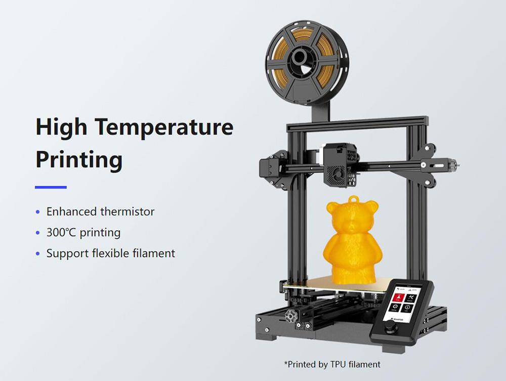 Voxelab Aquila S2 FDM 3D Printer, Direct Extruder, 300 Celsius Degrees Printing, N32 Mainboard, PEI Magnetic Plate,  Print Size 220*220*240mm