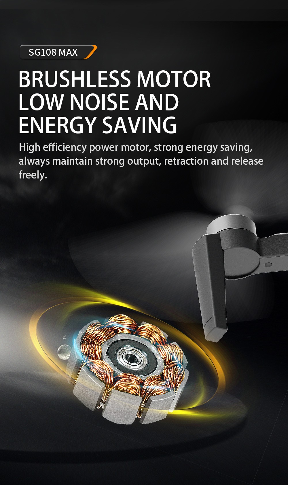 ZLL SG108MAX RC Drone GPS GLONASS 4K@25fps Adjustable Camera with Avoidance 20min Flight Time - Orange Three Batteries