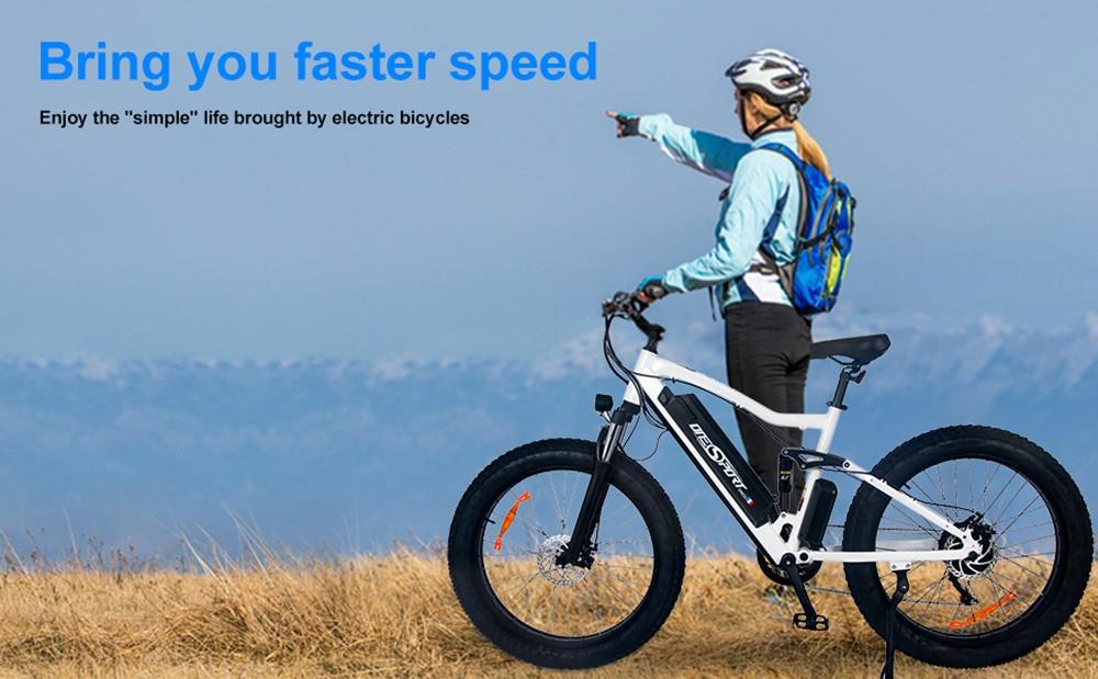 ONESPORT ONESPORT ONES1 Electric Bike 48V 500W Motor 10Ah Battery Shimano 7 Speed  25km/h Max Speed - White