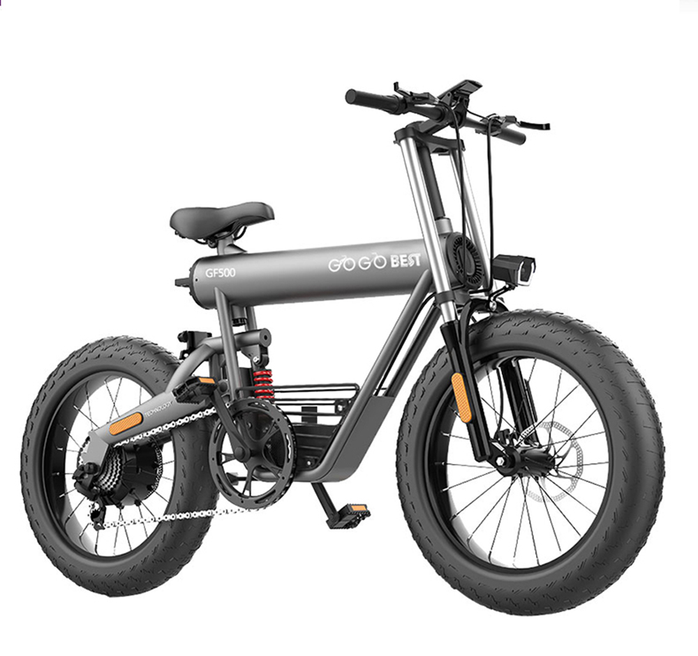 GOGOBEST GF500 Electric Bicycle 20*4.0 inch Tire 750W Motor 48V 20Ah Battery 90-100km Max Range 45km/h Top Speed