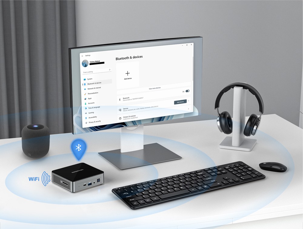 GEEKOM MiniAir 11 MiNi PC intel 11th Gen Celeron N5095 8GB RAM 256GB SSD WiFi 5 Gigabit LAN HDMI DP