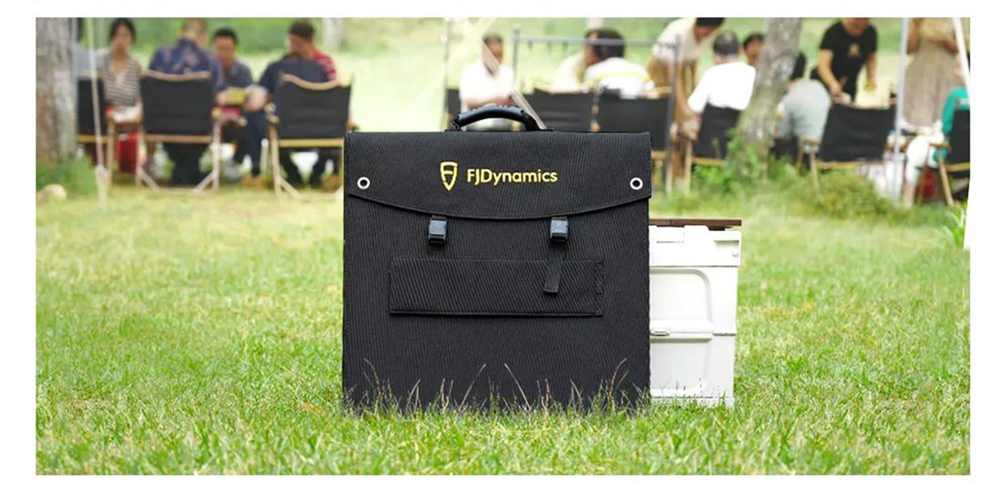 FJDynamics PowerSec MP500 Portable Power Station + 120W Foldable Solar Panel, 500W (Peak 1000W) 520Wh Backup Battery Pure Sine Wave with 2 x AC Outlets, Wireless Charging, 8 Output Ports, Solar Generator for Outdoor Camping, Emergency, RV - EU Plug