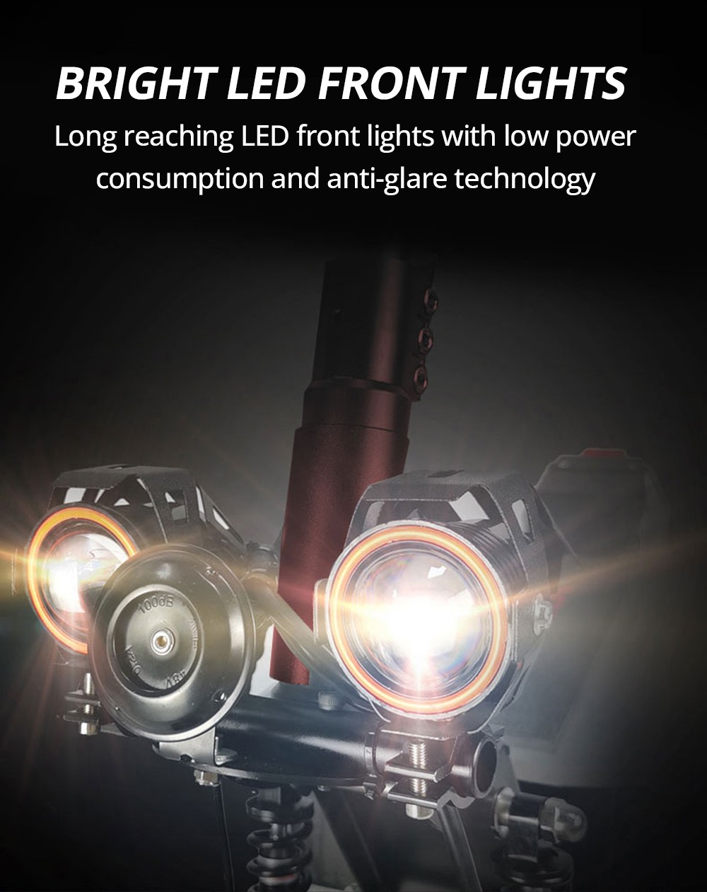 BEZIOR S2 Folding Electric Scooter 1200W*2 Dual Motor LCD Display Max 65Km/h 11 Inch Off-Road Tire 21Ah Battery Up To 60km Range Dual Shock Mitigation Dual Disk Brake LED Light - Red 17 BEZIOR S2 Folding Electric Scooter 1200W*2 Dual Motor LCD Display Max 65Km/h 11 Inch Off-Road Tire 21Ah Battery up to 60km Range Dual Shock Mitigation Dual Disk Brake LED Light - Red