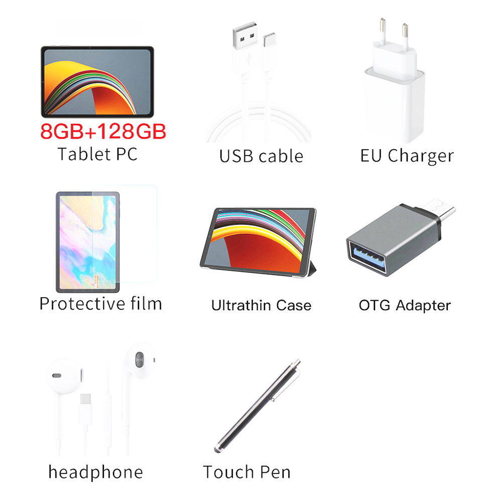 (Buy 1 get 7 free)ALLDOCUBE iPlay 40 10.4 Inch 4G LTE Tablet PC UNISOC Tiger T618 Octa-Core Chipset 2000*1200 2K FullView In-Cell Touch Screen 8GB RAM 128GB ROM Android 10 Dual SIM Standby GPS&Beidou 2.4/5GHz WiFi BT5.0 Front 5MP Rear 8MP Dual Camera