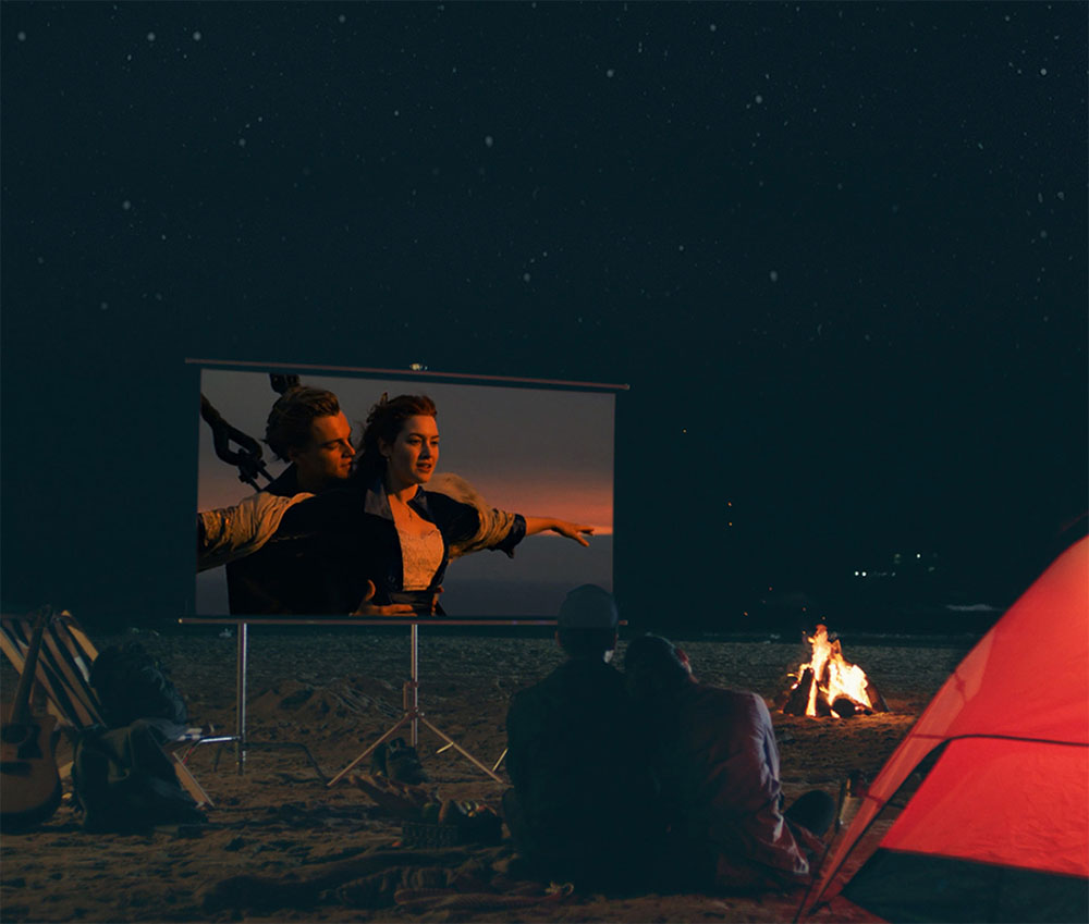 Wanbo X1 Mini Projector 720P HD HDR Smart Projector Keystone Correction for Home Office EU Plug - White