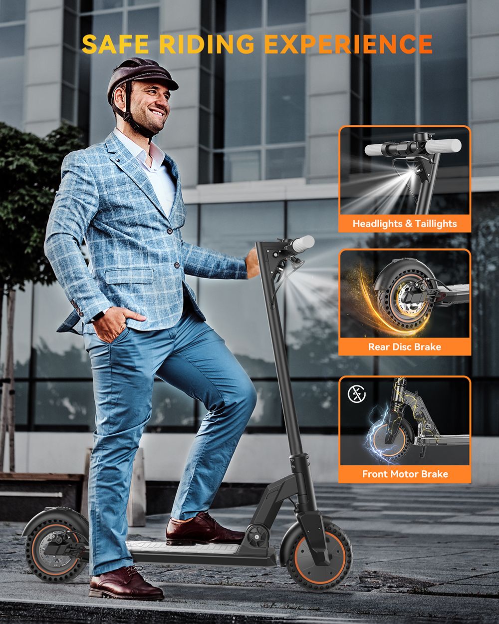 5TH WHEEL M2 Electric Scooter 8.5'' Honeycomb 350W Motor 7.5Ah Battery for 30km Range, 25km/h Max Speed