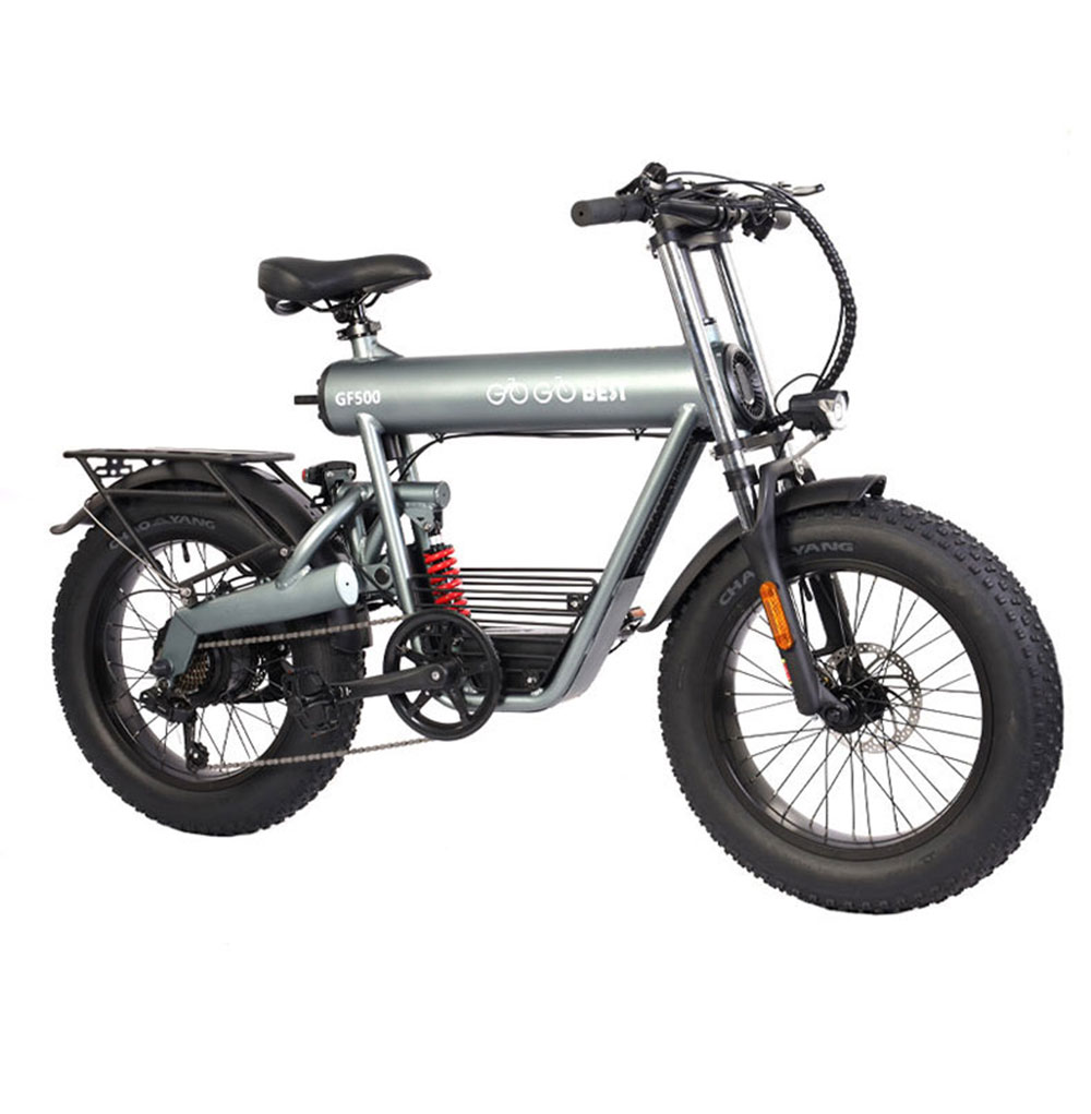 GOGOBEST GF500 Electric Bicycle 20*4.0 Inch Fat Tire 750W Motor 45Km/h Top Speed 48V 20Ah Battery 90-100KM Max Range Shimano 7-Speed Transmission Dual Disc Brake