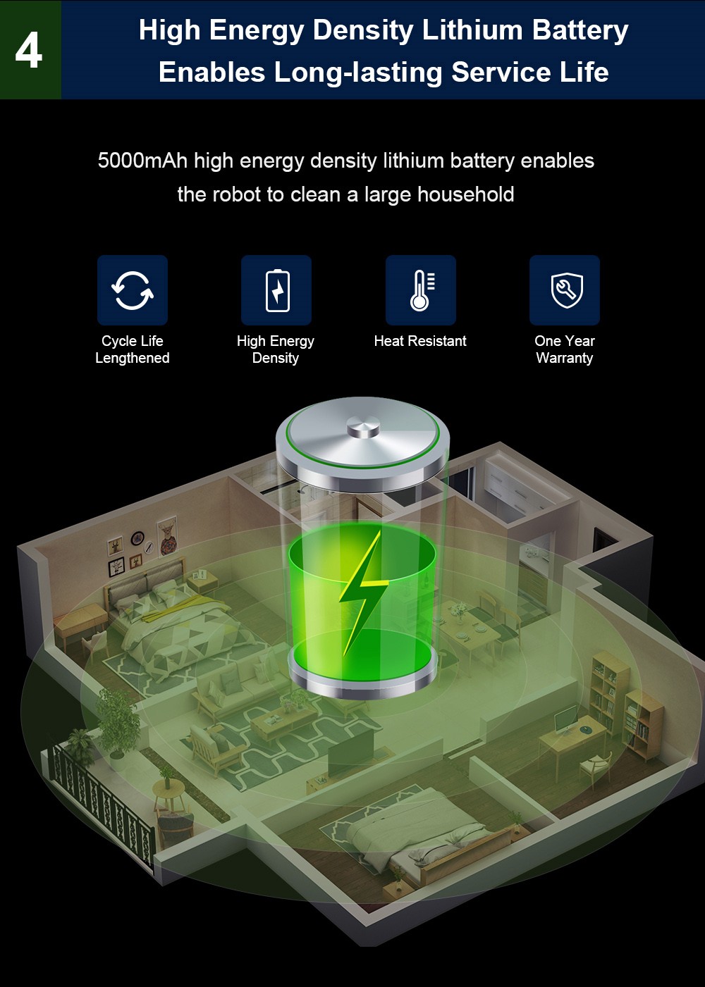 LIECTROUX ZK901 Robot Vacuum Cleaner 3 In 1 Vacuuming Sweeping and Mopping Laser Navigation 6500Pa Suction 5000mAh Battery Voice Control Breakpoint Resume Clean & Mapping APP Control - Black