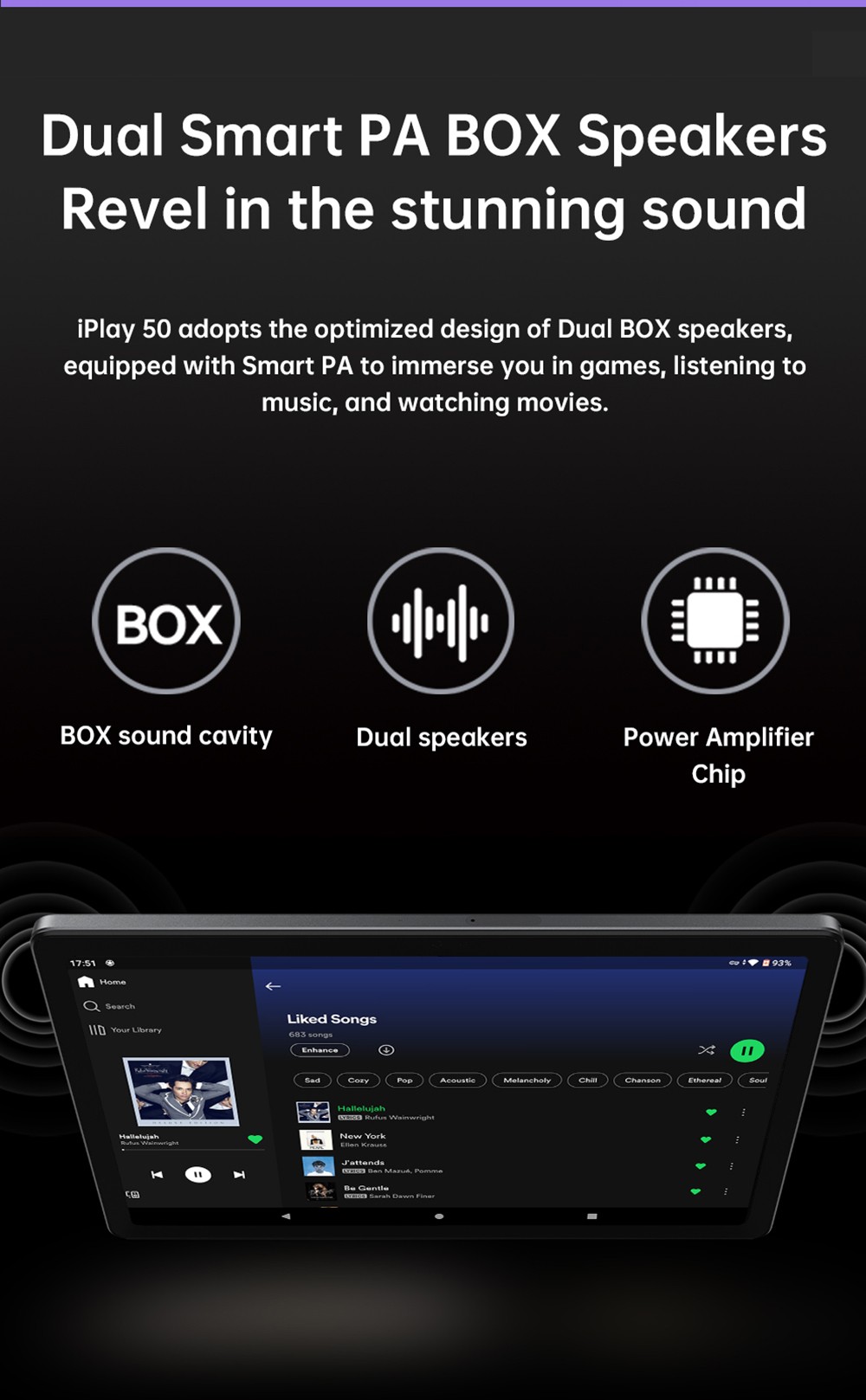 Alldocube iPlay 50 4G LTE Tablet UNISOC T618 Octa-core CPU, 10.4'' 2K UHD Display, Android 12 6+128GB, Dual Cameras with Keyboard Leather Case