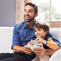 Apeman 6000 Lumen 1080P Supported Mini Projector, 200'' Display 50000 Hrs LED Life, Dual Speakers Portable Projector