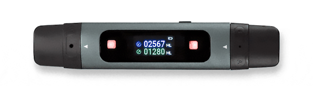 BreaThru Max Spirometer Breathing Trainer with 3 Pair of Reusable Mouthpieces Support App Control - Black