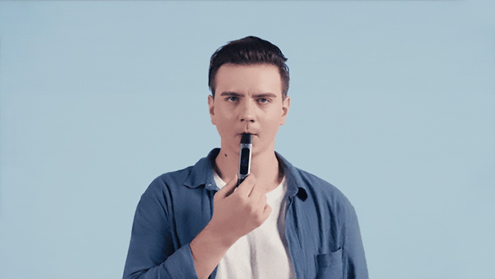 BreaThru Max Spirometer Breathing Trainer with 3 Pair of Reusable Mouthpieces Support App Control - Black