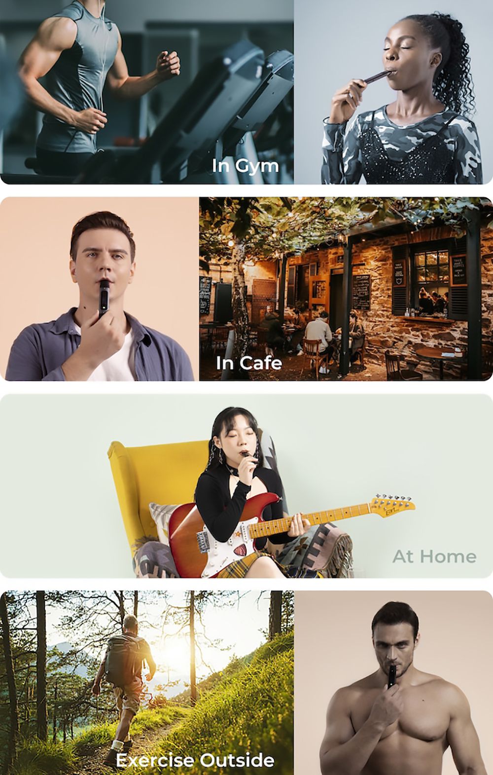 BreaThru Max Spirometer Breathing Trainer with 3 Pair of Reusable Mouthpieces Support App Control - Black