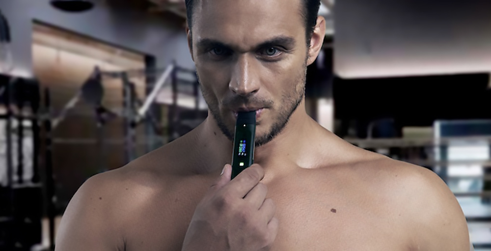 BreaThru Max Spirometer Breathing Trainer with 3 Pair of Reusable Mouthpieces Support App Control - Black