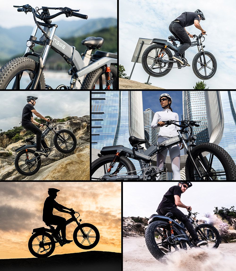 ENGWE X26 Electric Bike 48V 1000W Motor 19Ah & 7.5Ah Dual Battery for 57.7 Miles Range, 26*4.0 inch Fat Tire