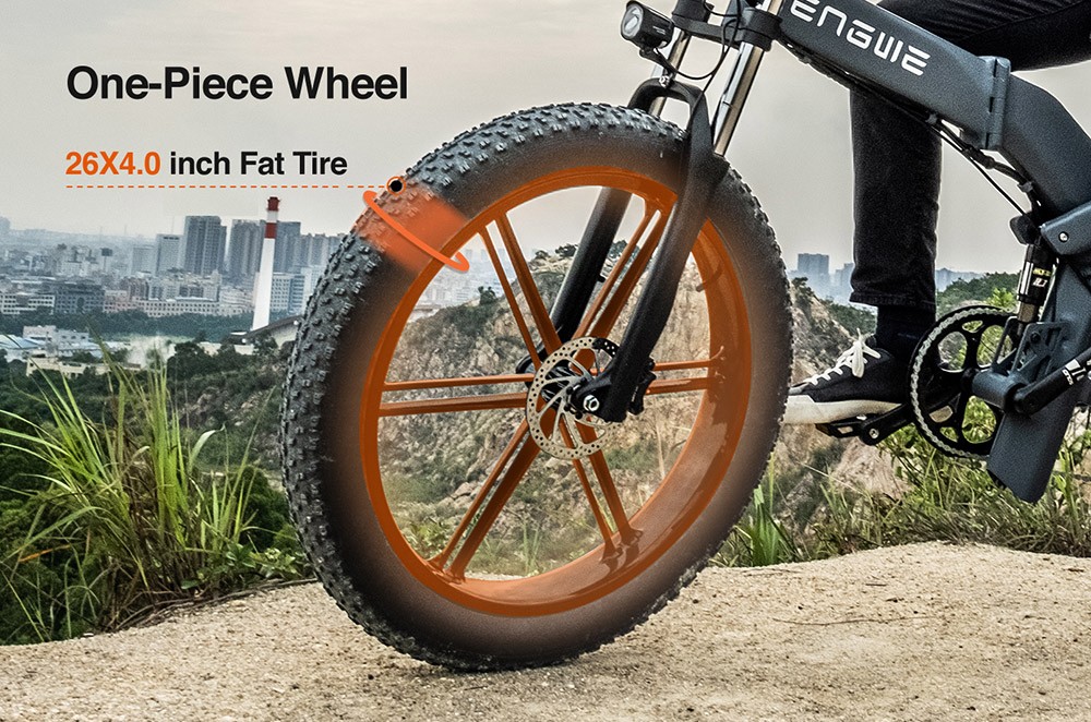 ENGWE X26 Electric Bike 48V 1000W Motor 19Ah & 7.5Ah Dual Battery for 57.7 Miles Range, 26*4.0 inch Fat Tire