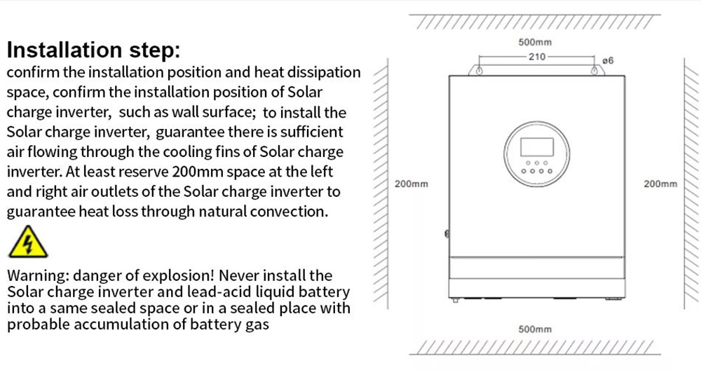 Easun Power 5600W Solar Inverter, MPPT 80A Solar Charger, 500VDC PV Open Circuit Voltage, 48V Battery, Pure Sine Wave Off Grid Inverter, Parallel Up to 9 Units