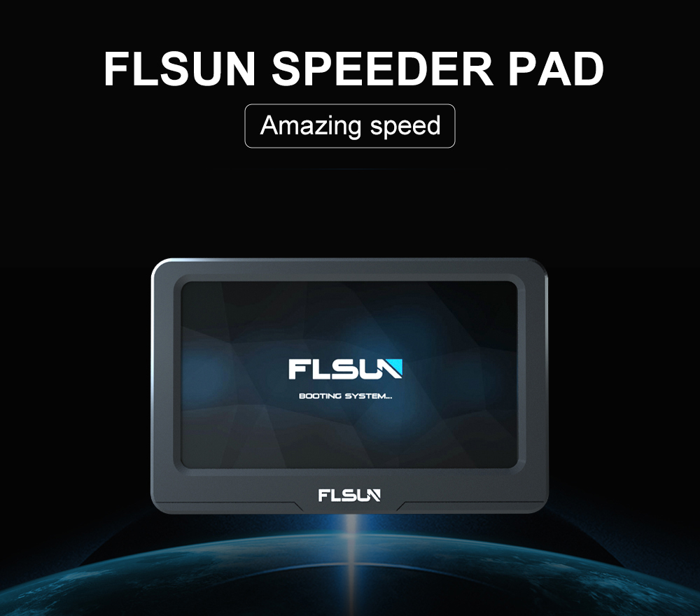 Flsun Speeder Pad, 3D Printing Pad Based-on Klipper Firmware, 1GB + 16GB, 7-inch Touch Screen, 1024x600 Resolution, WiFi Connection