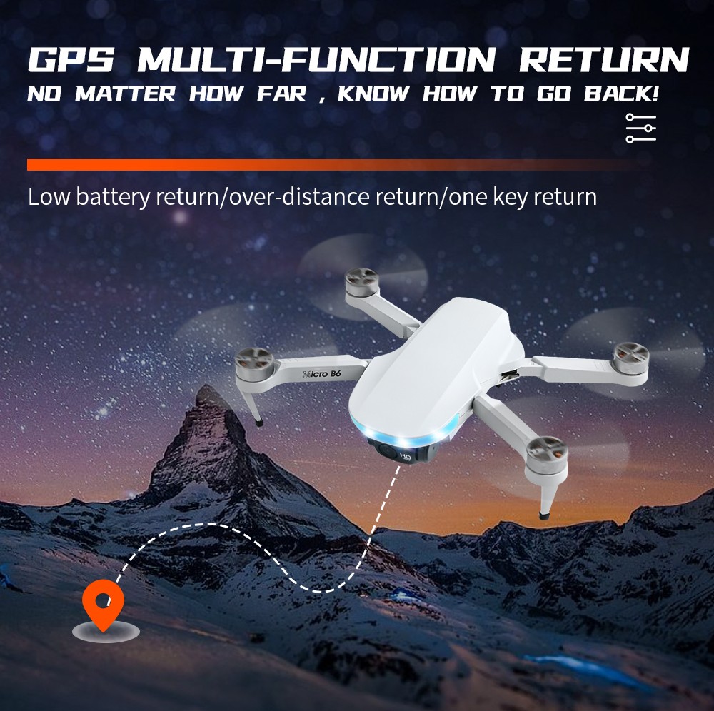 Flytec T16 RC Drone Long Time Flying Brushless Foldable GPS Quadcopter With 4K HD Camera - One Battery