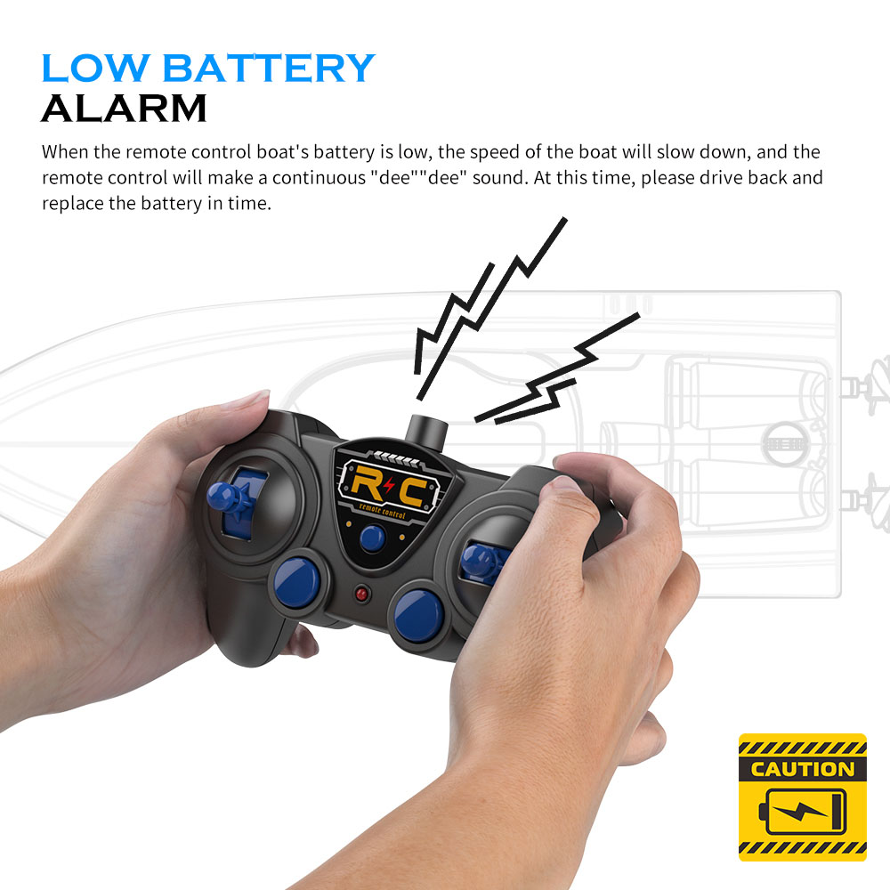 Flytec V555 2.4GHz Racing RC Boats 15KM/H With Transparent Cover And Bright LED Light Effect - Blue Three Batteries