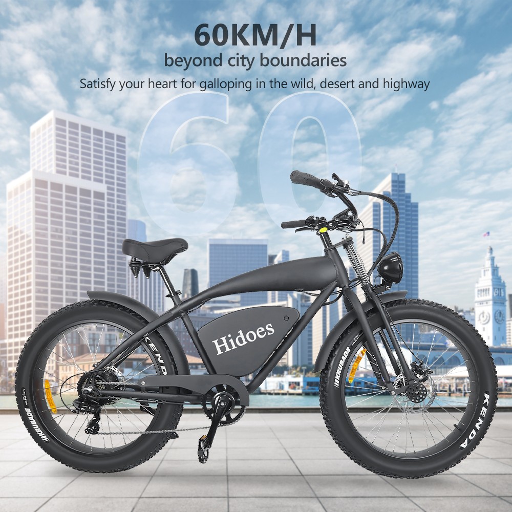 Hidoes B3 Electic Bike 1200W Brushless Motor 60km/h Max Speed 48V 17.5Ah Battery for 50-60km Mileage 90kg Max Load