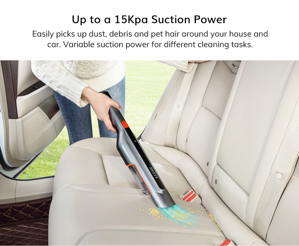 ILIFE M50 Handheld Car Vacuum Cleaner, 15000Pa Suction, 150ml Dust Cup, 2500mAh Battery, 32min Runtime, LED Lights