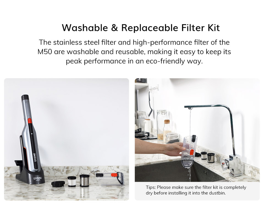 ILIFE M50 Handheld Car Vacuum Cleaner, 15000Pa Suction, 150ml Dust Cup, 2500mAh Battery, 32min Runtime, LED Lights